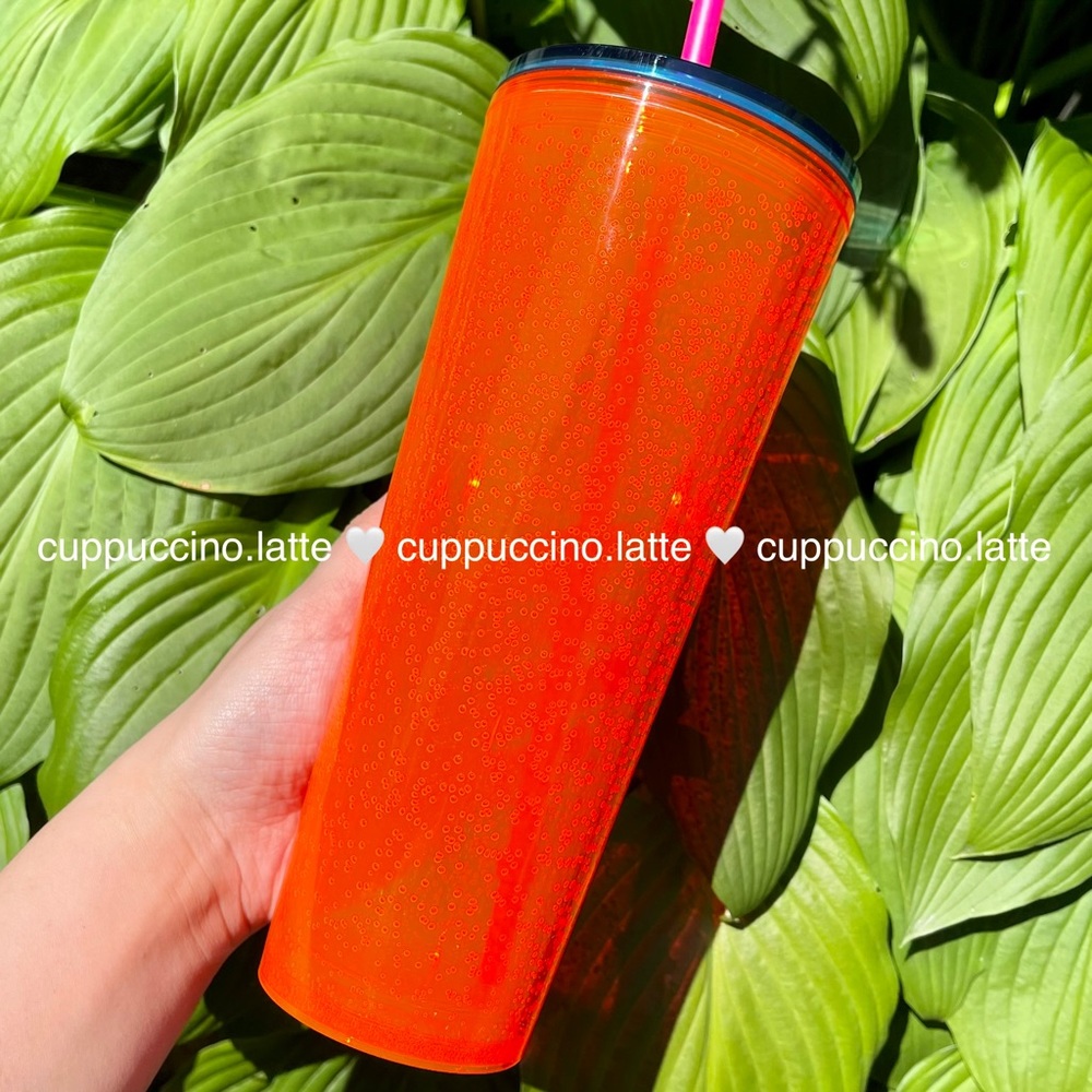 🫧LAST SET🫧Starbucks Summer 2023 Lime & Tangerine Bubbleseed Infused Tumblers - Picture 9 of 12